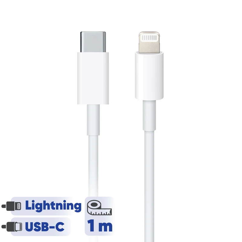 کابل تبدیل USB-C به لایتنینگ اپل طول 1 متر مناسب شارژ و انتقال داده