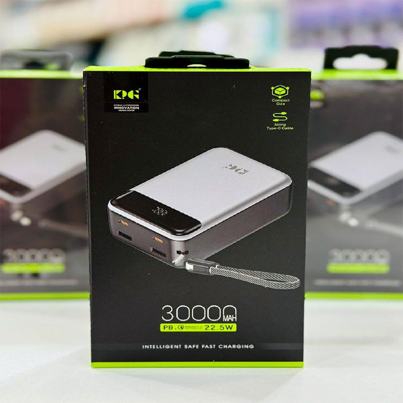 پاوربانک KPG مدل KP-316 ظرفیت ۲۰۰۰۰ میلی‌آمپر ساعت