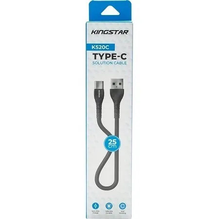 کابل تبدیل USB به USB-C کینگ استار مدل K520C – Kingstar K520C USB-C cable | پنگوشاپ