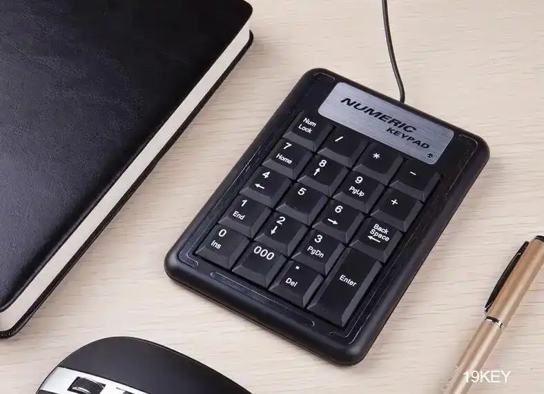 کیبورد عددی سیمی Mini USB – نامپد 19 کلید (Wired Mini USB Numeric Keypad)